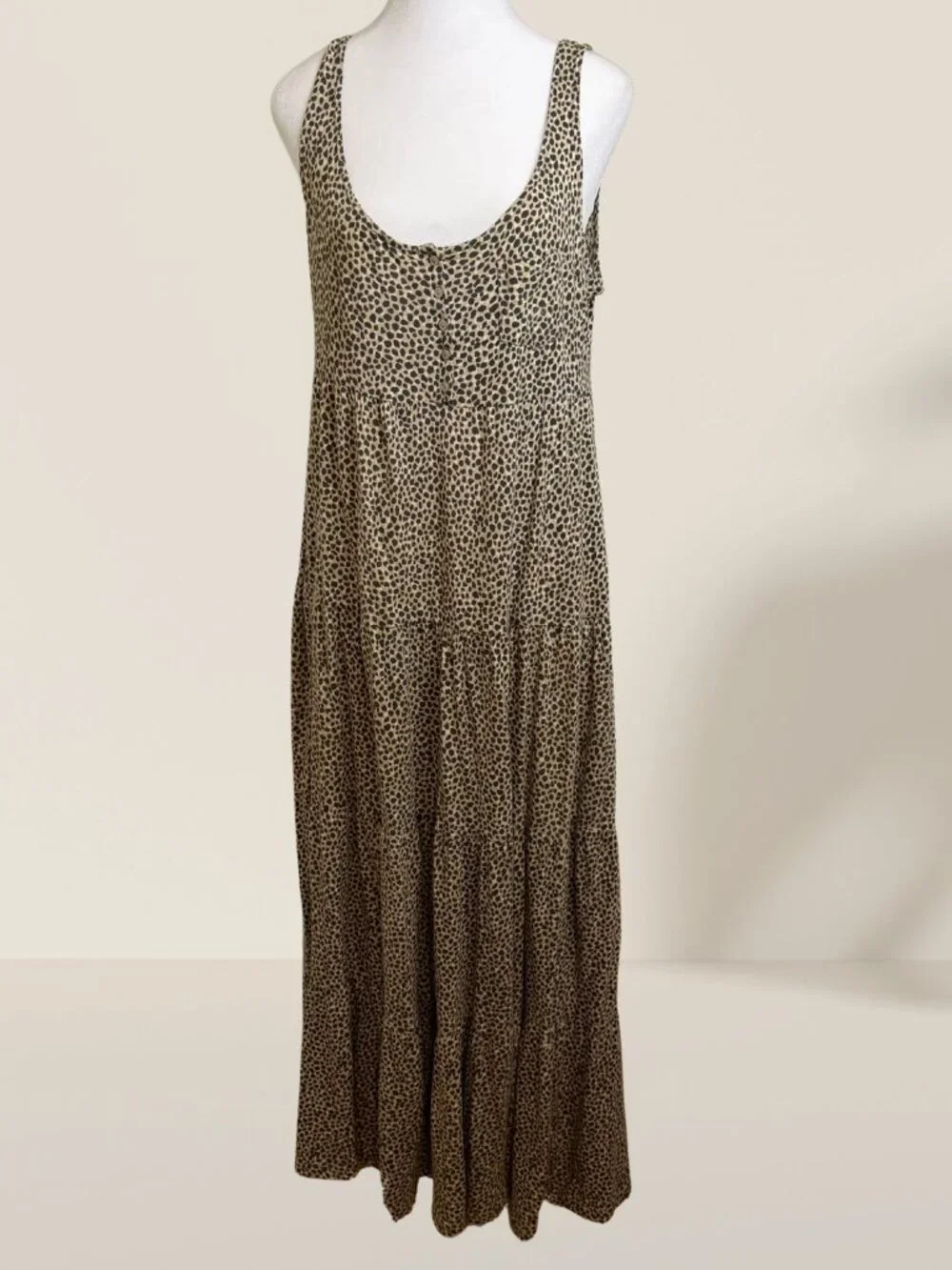 leopard print maxi dress h&m H&M | Dresses | Hm Leopard Cheetah Print Sleeveless Tiered Maxi Dress Size  M Boho Summer